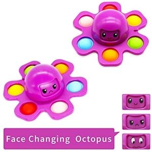 Flip face changing octopus popit
